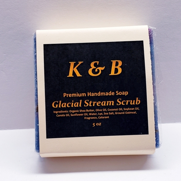 GLACIAL STREAM SCRUB Premium Handmade Natural Bar Soap, 5 oz (3 pack) - Picture 6 of 6